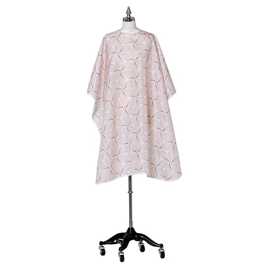 Fromm Professional Client Hair Styling and Hair Cutting Cape, Water and Stain Repellent Teflon Coating for Shampoo Bowl and Wet/Dry Cutting, 44" x 58", Petals