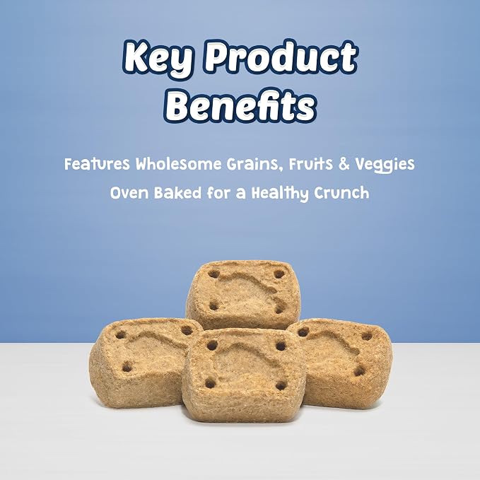 Blue Buffalo Health Bars Mini Natural Crunchy Dog Treats to-GO, Mini Biscuits, Apple & Yogurt 1-oz Bags (Pack of 12)