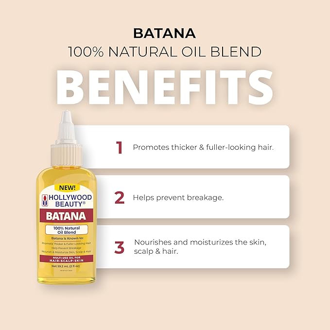 Hollywood Beauty Batana Oil for Hair, Scalp and Skin (2 fl oz)