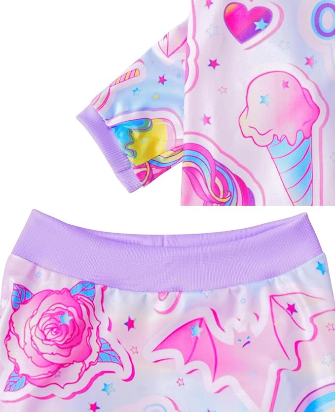 Dog Cute Blue Unicorn T Shirts Doughnut Pattern Printed Pet Shirt Softable Pajamas for Large Dog (3XL,Unicorn)
