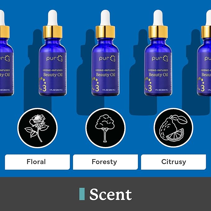 PurO3 Beauty Oil – Vegan Hydrating Face Oil with Activated Oxygen – Natural Skin Care for Radiant and Smooth Skin, 30 ml