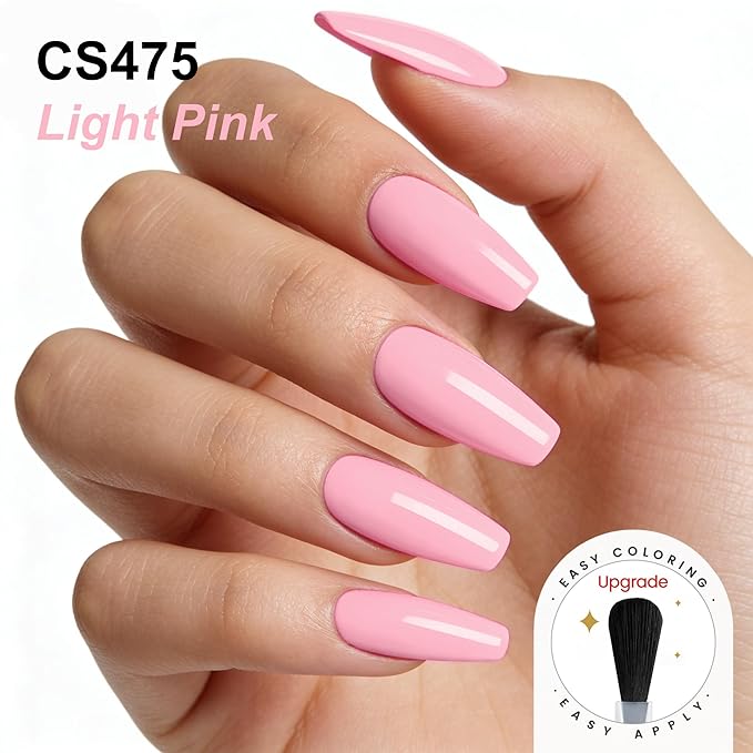 YTD Likomey Gel Nail Polish,15ml Light Pink Salon Home DIY Art Manicure and Pedicure UV Varnish Gift,CS475