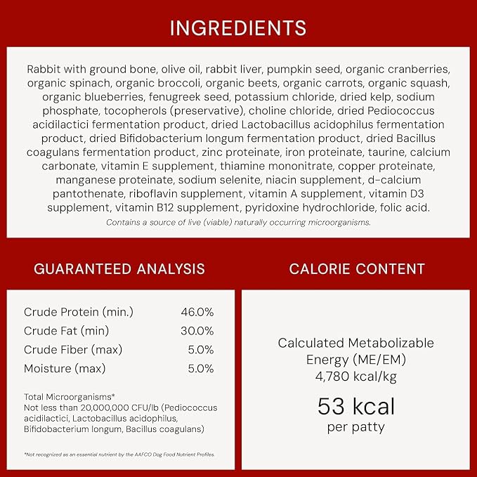 Stella & Chewy's Freeze-Dried Raw Dinner Patties - Absolutely Rabbit Recipe - High Protein Grain-Free Puppy & Dog Food - Perfect for Picky Eaters - 25 oz (Pack of 2)