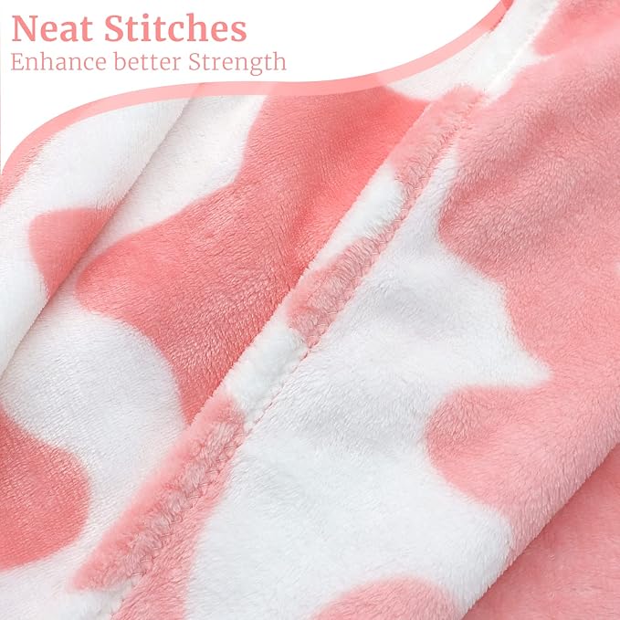 HSEEC Blankets & Throws King Size Warm Blanket Pink Soft Fleece Throw Blankets for Bed 108x90 Inches