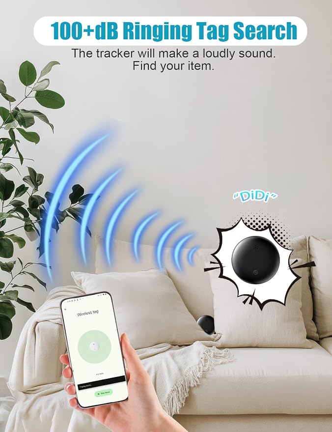 GPS Cat Tracker Collar (Android & iOS), Real-Time Activity Tracking Blue | Bluetooth Smart Finder tag No Subscription, Works with Apple Find my App & Google Find Hub, Anti-Lost for Pet Items Kitten