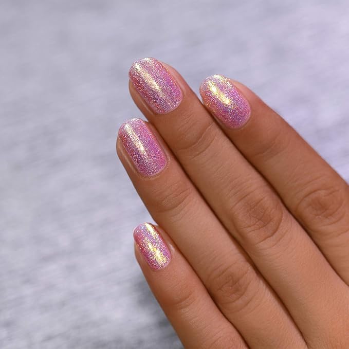 ILNP Opal Sunset - Opalescent Pink Holographic Jelly Nail Polish
