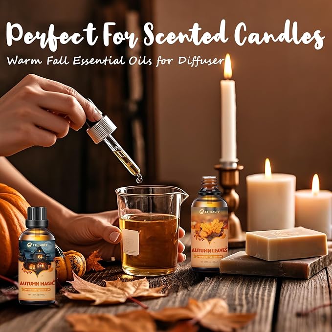 Cinnamon Apple Essential Oil, 100ml Fall Essential Oil for Diffusers for Home, Autumn Scented Oils for Candle & Soap Making, Bath Bombs, Massage - 3.38FL.OZ