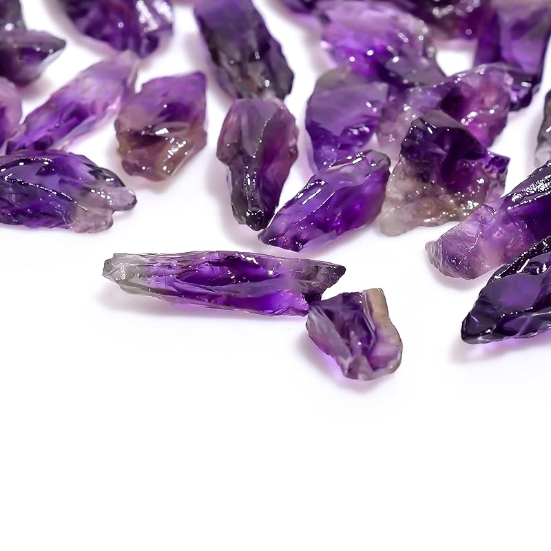 50 carats Raw Amethyst Pencil Rough Tiny Gemstone, Natural Crystals, Healing Stones, Wholesale Lot, Jewelry Making Supply, 10 to 16mm, 14 to 18pcs