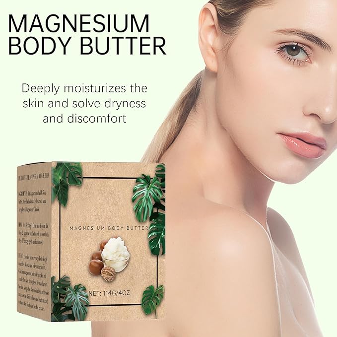 THUIOP Mama-bear Neuropathy Cream, Magnesium Body Butter, Magnesium Cream Deeply Skin Moisturize Keep Skin Soft & Smooth for All Skin Types. 2pcs