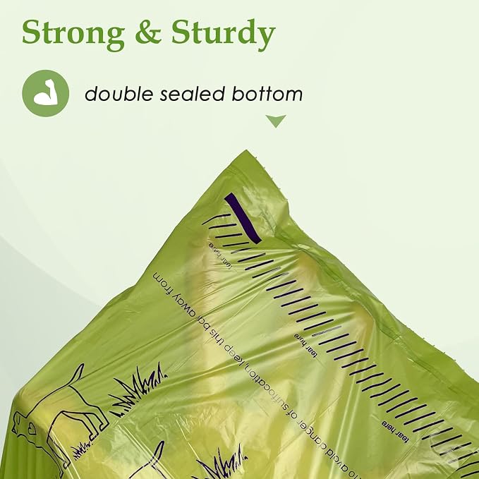 480 Count Lavender Scented 13” x 9” Dog Poop Bags Rolls | Leakproof Strong & Sturdy Waste Bags for Doggie Cat Pet