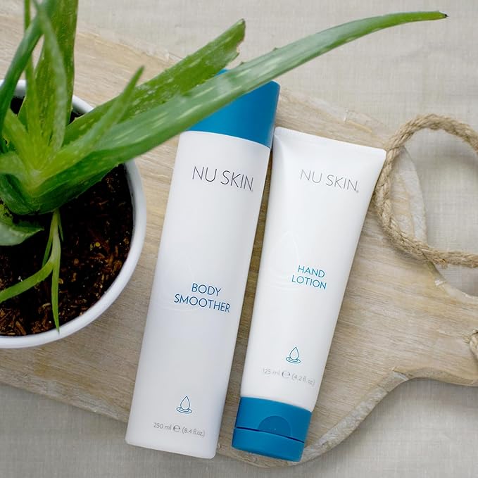 Nu Skin Body Smoother | Luxurious Moisture-Locking Body Lotion with Aloe Vera, Algae Extract, Vitamins A and E for Optimal Skin Nourishment and Hydration | Quick-Absorbing Formula | 8.4 Fl Oz | 1 Pack