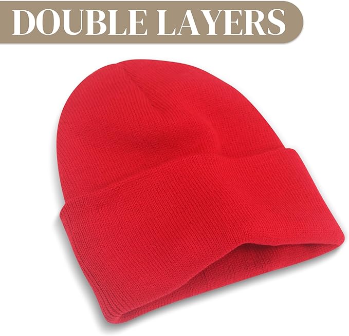 PFFY Unisex Beanie Hats for Men Women Knit Winter Beanies
