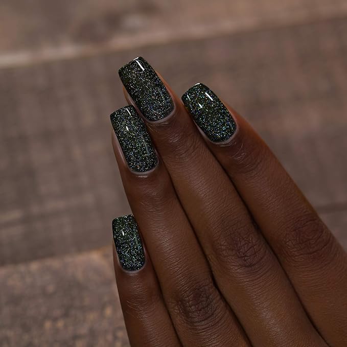 ILNP Holly - Deep Spruce Green Holographic Jelly Nail Polish