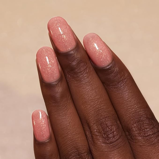 ILNP Whisper - Warm Pink Shimmer Jelly Nail Polish