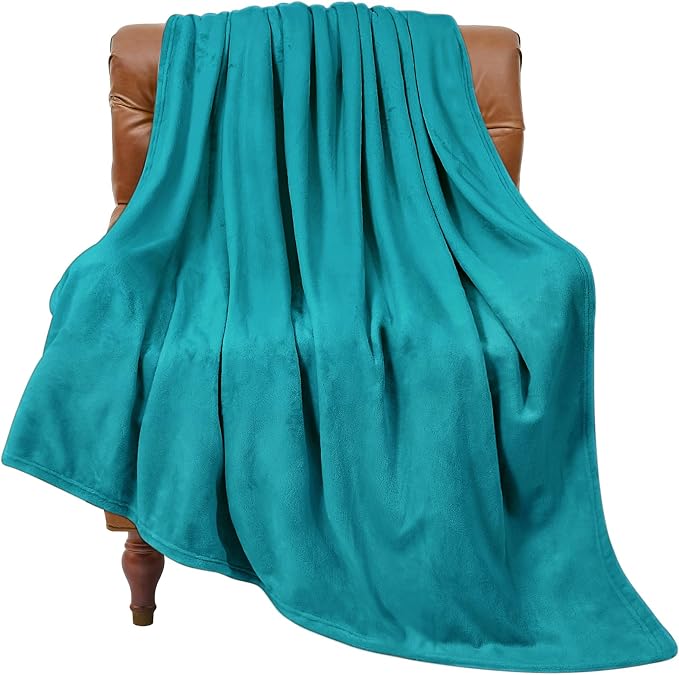 BEDELITE Fleece Blanket Soft Plush Throw for Couch Teal Blue 50"x60" | Ultra Soft Fleece, Plush Microfiber, Lightweight Warmth, All Season Comfort, Fade Resistant, Machine Washable, Couch Sofa Bed