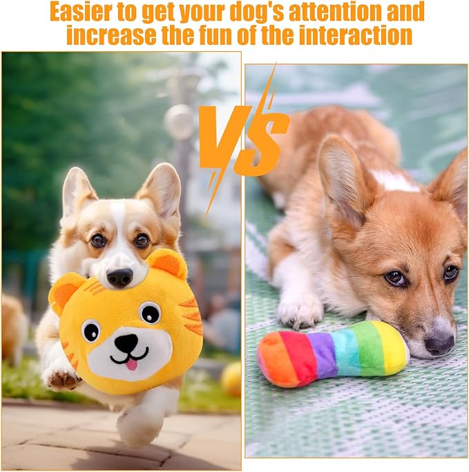 Interactive Plush Dog Toys, Interactive Puppy Toy Bouncing Rolling Dogs Ball Remote Control Dogs Toys with Music,Self Moving Pet Toy for Small/Medium/Large Bored Dog to Keep Them Busy(Tiger)