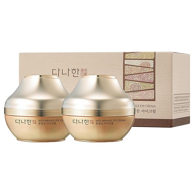Danahan Bon Yeon Jin Red Ginseng Eye Cream Duo Set (2 Pack, Total 60 mL) – Korean Under-Eye Care | Helps Reduce the Look of Dark Circles & Fine Lines | Ceramide + Shea Butter