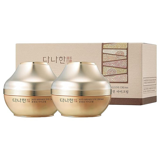 Danahan Bon Yeon Jin Red Ginseng Eye Cream Duo Set (2 Pack, Total 60 mL) – Korean Under-Eye Care | Helps Reduce the Look of Dark Circles & Fine Lines | Ceramide + Shea Butter
