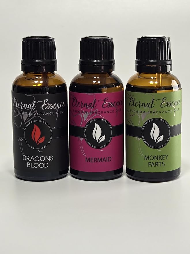 30ML - Trio (3) - Monkey Farts, Dragons Blood & Mermaid - Premium Fragrance Oil Trio - 30ML