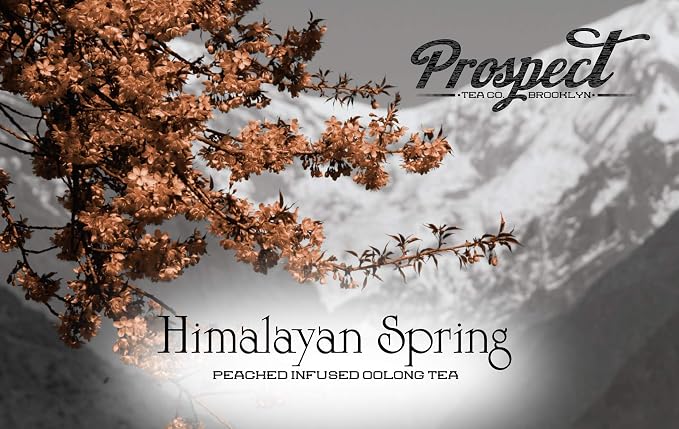 Prospect Tea Co. Himalayan Spring Peach Infused Oolong Tea Pods Compatible with K Cup Brewers Including 2.0, 40 Count