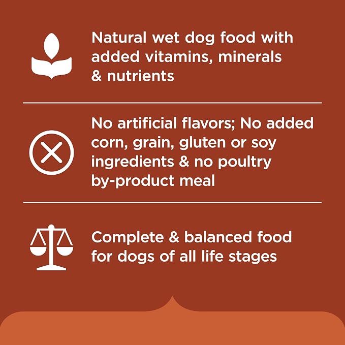 Nutrish Hearty Beef Stew Wet Dog Food, 8 oz. Tub (Pack of 8) (Rachael Ray) | Made with Potatoes, Carrots & Peas, No Artificial Flavors, No Added Corn, Grain, Gluten or Soy Ingredients
