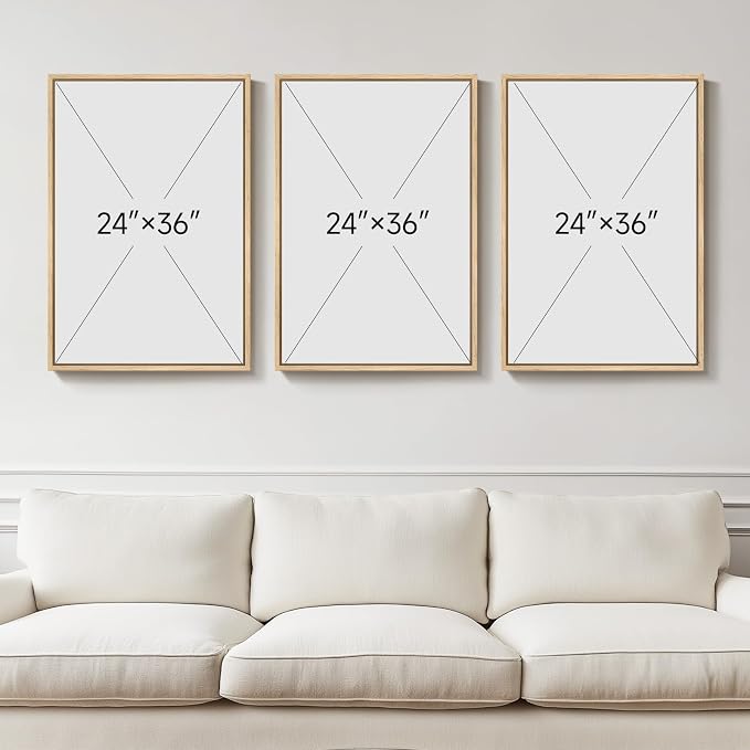 Large Framed Black and White Neutral Abstract Wall Art, 3 Piece, 24x36 In | Black and white pictures, Canvas prints, Wood frame, Modern minimalist artwork for walls, Wall decor for living room office