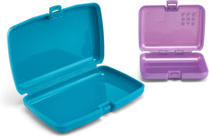 Caboodles Care Pack + Lil Bit Set, Purple and Dark Teal, Travel Organizers for Makeup Snap-Tight Latch for Mess-Free Travel, Compact Size