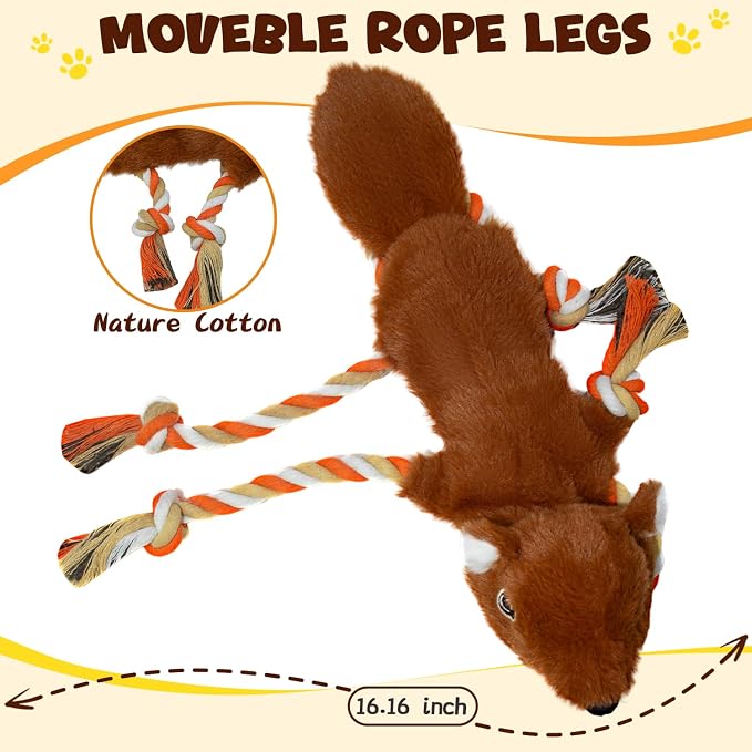 No Stuffing Rope 2-Pack Dog Toys, Chew Toys for Medium, Large Pets