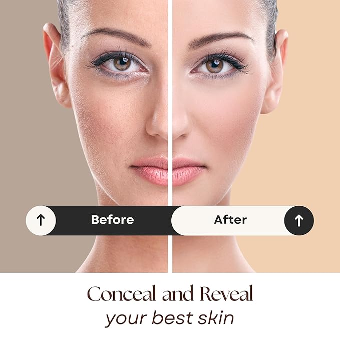 Lure Minerals Mineral Foundation Loose Powder - 8g, Mineral Makeup Face Powder Foundation (Beige Medium - Luminous)
