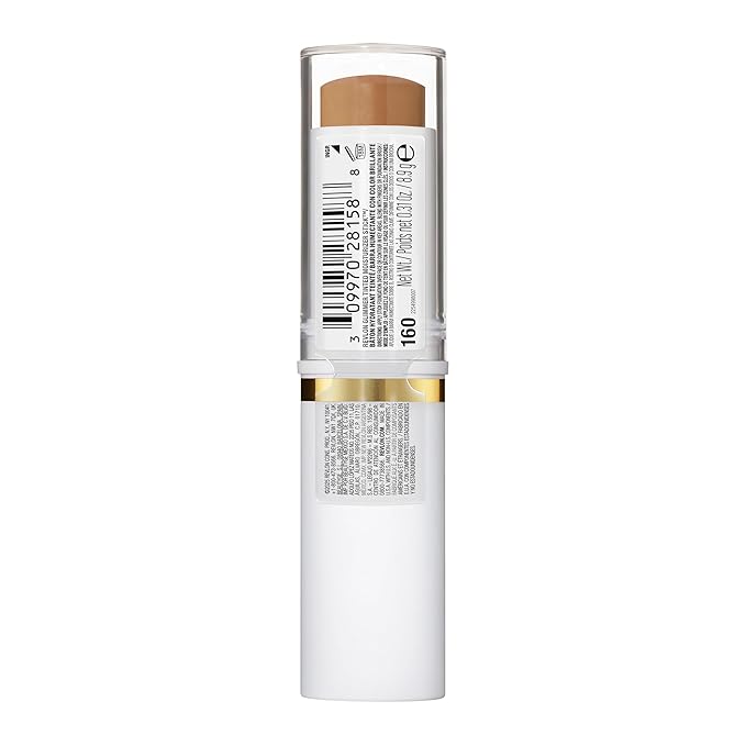 Revlon Glimmer Tinted Moisturizer Stick for Face, Lightweight Foundation, Hydrating Skincare-Infused Makeup, 160 160, 0.31 oz