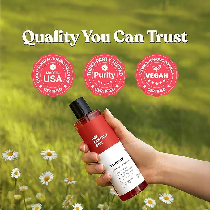 Her Fantasy Box Yummy | Body Wash - Indulgent, Luxurious Body Wash for Deep Cleansing, Moisturizing, and Nourishing Skin - Refreshing Scent for All Skin Types - 16 oz