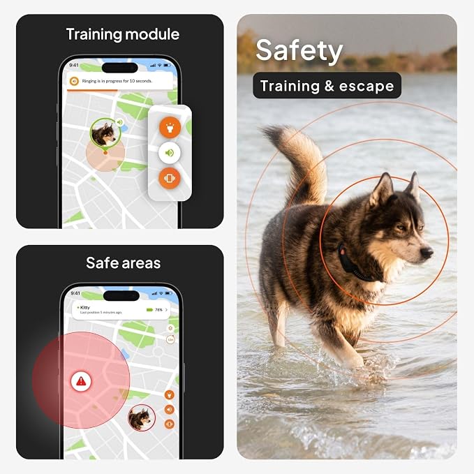 Weenect Dog XT - NEW GPS Collar for Dogs | XL Antenna | Waterproof | Ultra-Durable Integrated Julius-K9 Collar | Subscription Required