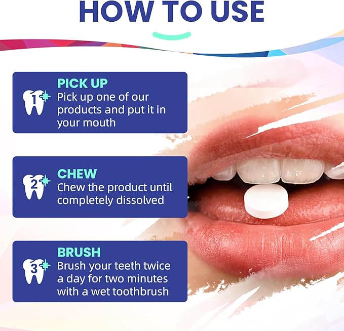 Toothpaste Tablets, Hydroxyapatite Chewable Toothpaste Tablets, Travel Mouthwash for Deep Cleaning, Fresh Breath, Enamel-Safe, Fluoride & Plastic Free (1)