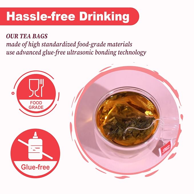 FullChea - Raspberry Leaf Tea Bag, 40 Teabags - Natural Pregnancy Tea - Pure Red Raspberry Leaf Herbal Tea - Non-GMO - Caffeine-free - Help Childbirth & Support Menstrual (Pack of 2)