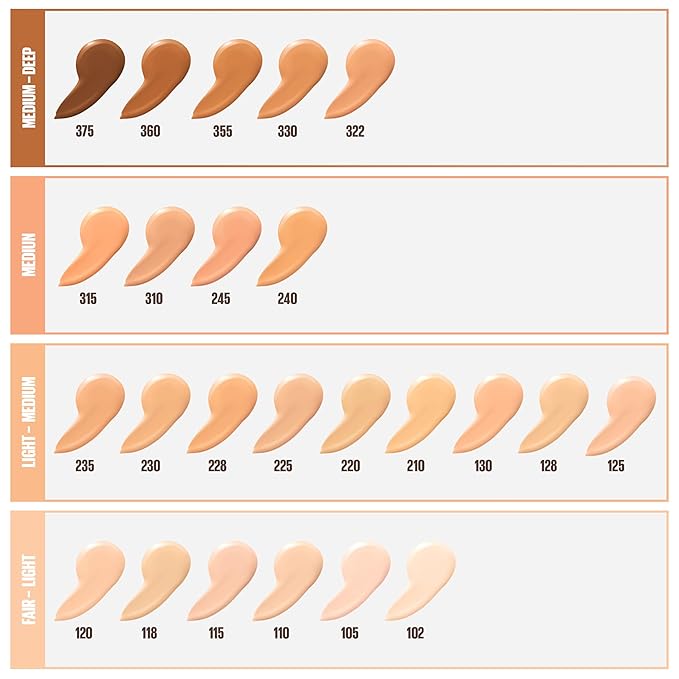 Maybelline Fit Me Dewy + Smooth Liquid Foundation Makeup, Fair Porcelain, 1 Count (Packaging May Vary)