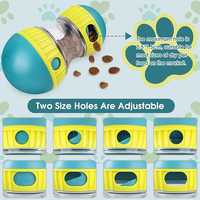 ETACCU Dog Puzzle Toy Adjustable Treat Dispensing Ball Slow Feeder Food