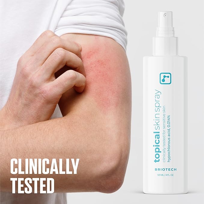 BRIOTECH Topical Skin Spray, Hypochlorous Acid for Sensitive Skin, HOCl Facial Mist, Full Body Support Against Irritation, Calm Redness, Soothe Foot & Scalp, 1 Gallon Refill (1 Pack)