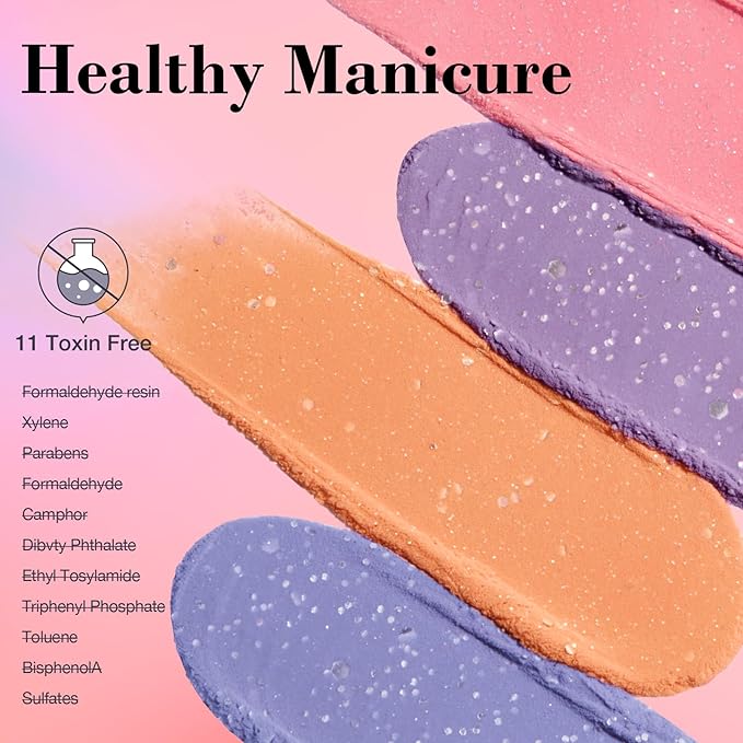 AZUREBEAUTY Color Changing Dip Powder Nail Kit Starter Fall Winter Glitter Pink Blue Purple Orange Mood Temperature Change Dipping Powder Liquid Set with Base Top Coat Activator for Home Manicure Gift
