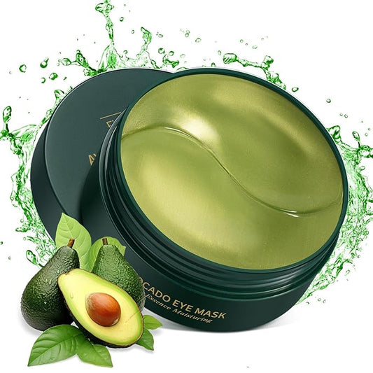 LAVONE Eye Mask - 30 Pairs Avocado Under Eye Patches Skin Care Products - Eye Masks Skincare for Dark Circles and Puffiness, Reduce Wrinkles, Eye Bags and Fine Lines, for Women and Man - Soft Green
