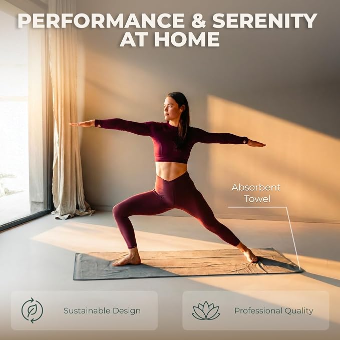 STAASH Premium Yoga Set – PU & Natural Rubber Mat + Towel + Strap + Knee Pad – Non-Slip Grip, Eco-Friendly, Studio Quality