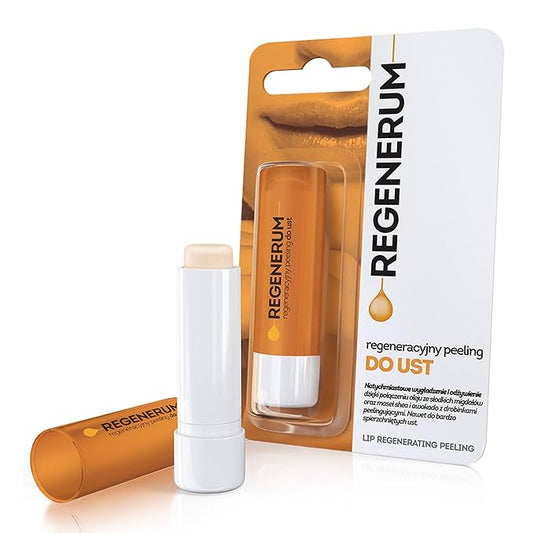 Regenerum - Lip Peeling - Intensive Moisturization & Nourishment for Very Chapped Skin, Silica Exfoliation, Firmness Restoration, and Protection - 5g