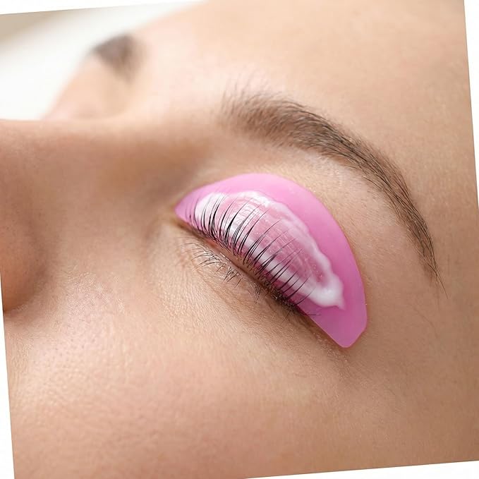 Molain 8 Pcs Flat Lash Lift Shields, Korean Lash Lift Pads Ultra-Thin Self Adhesive Reusable Lashes Lifts Shields Eyelashes Glueless Pad for Salon Perming Glueless Softening Pads