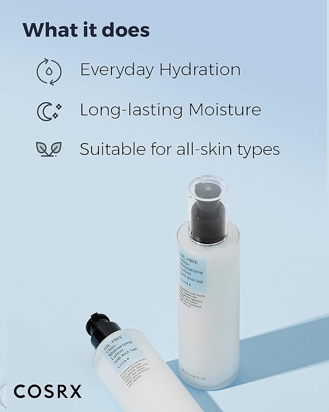 COSRX Oil-Free Revitalizing Duo - Oil Free Lotion with Birch Sap + Retinol 0.3% Cream