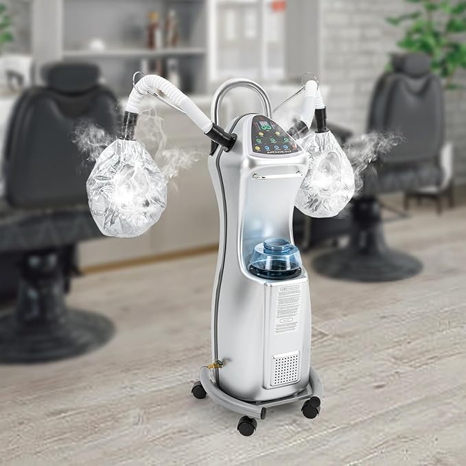 Professional Stand Hair Steamer, 650W Multifunctional Hair Treatment Machine Hair Color Processor, Freestanding Stand SPA Machine with Rolling Base for Beauty Salons, Hairs Salons, Home