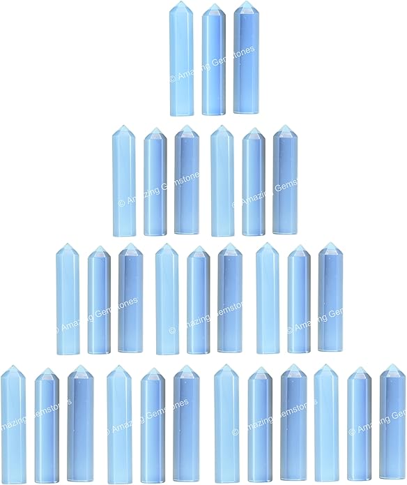 Amazing Gemstone Crystal Points Bulk Healing Crystals & Stones - Premium Single Terminated Healing Wand Point Bulk Crystals for Crafts, Crystal Grid, DIY Work