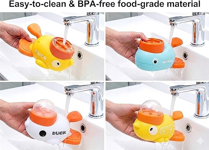 Duck Shaped Snack Pressing Slows Eating Speed Snack Dispenser | BPA free pet interactive puzzle snack dispenser suitable for small and medium-sized cats and dogs with multiple pets (yellow)