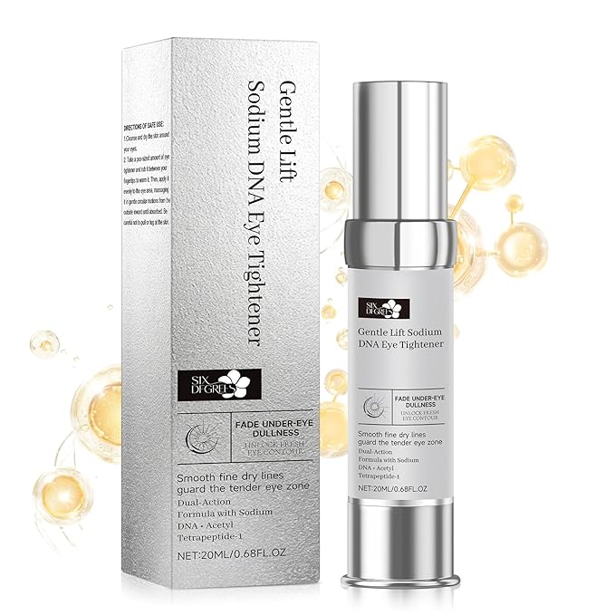 SIX DEGREES Instant Eye & Face Lift Cream, Sodium DNA Gentle Lifting Efficacy, Smoothes Forehead Lines & Fine Lines, Reduces Dark Circles & Puffiness, Deeply Hydrates & Lifts Skin (0.68 fl oz)