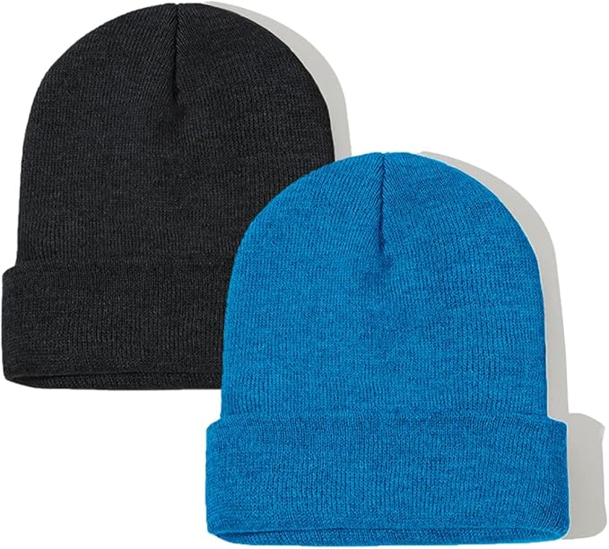 ZOORON Beanie for Women Men Ski Watch Cap Cuffed Plain Skull Knit Hat Soft Fisherman Winter Hat