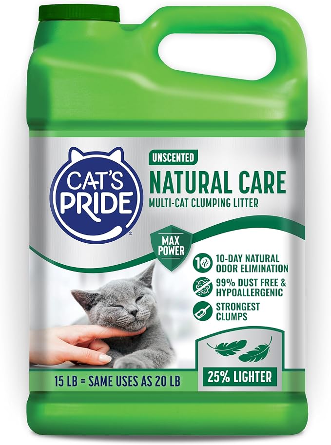 Cat's Pride Natural Care Odor-Eliminating Hypoallergenic Litter 15lb