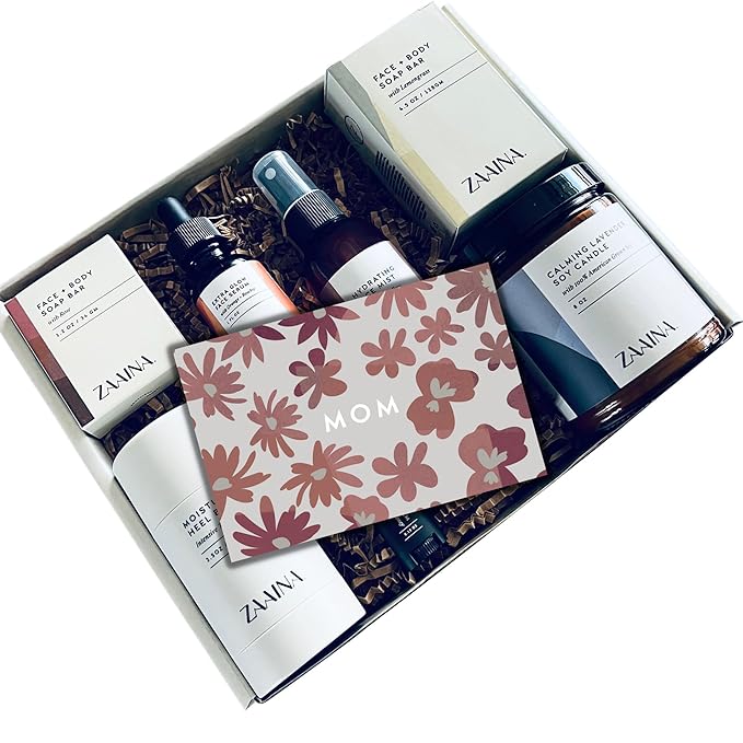 Gifts for Mom - Mother's Day Spa Gift Set for Women, Luxurious Bath Gift Set, Relaxing Spa Set, Pampering Body Care Set, Spa Gift Basket for Women, Beauty Self Care Kit Gift Box, Home Spa Care Package - by ZAAINA